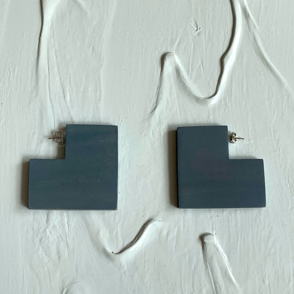 ELK the Label gray wood earrings NWT